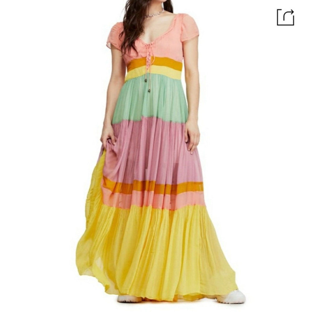 Free People Multicolor Maxi Dress